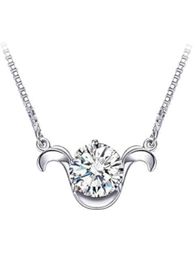 Sasavie Schmuck-Konstellation-40CM-Widder Anhänger-Sterling Silber 925