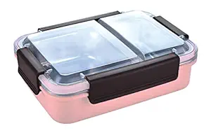 Signoraware Duo Star Steel Lunch Box, 800 ml, Pink