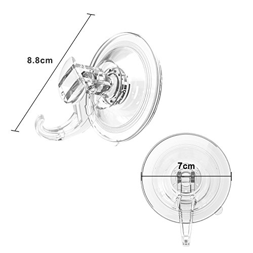 Budget&Good 6 Stück praktische Haken Saugnapf Saughaken Handtuchhalter Selbstklebend an glänzenden Wand Fliesen Spiegel Schrank - 7