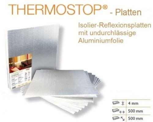 1 m2 Isolierplatten mit Alufolie 50×50 cm Wand Isolierung THERMO-STOP 4 - 4