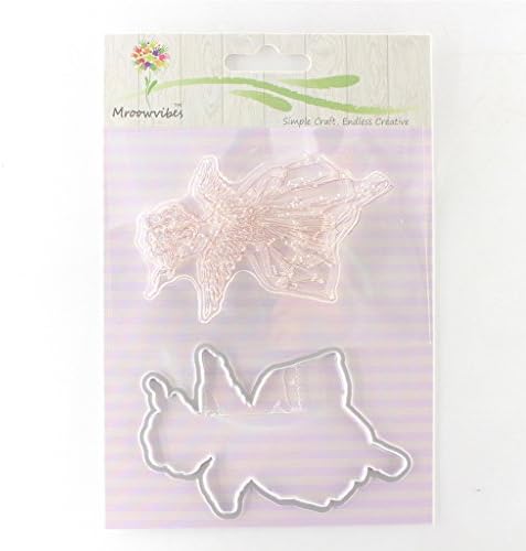 Haorw Cute Clear Stamp + Metal Cutting Dies Stencil Frame Scrapbook Album Decor (#12)