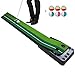 Produktbild WellFeng Indoor-Golf-Putting-Übungsmatte - Auto-Ball-Return-Funktion - Life-Like tragbarer Golf Court mit Echtem Gras - Extralange Golfmatte - 6 Bonusbälle