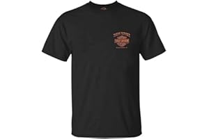 Harley-Davidson Herren T-Shirt Eagle Piston, kurzärmelig, Rundhalsausschnitt, Baumwolle, Schwarz