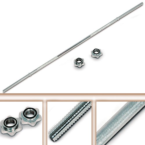 Physionics Langhantelstange 168 cm Hantelstange plus Verschluss Sterne