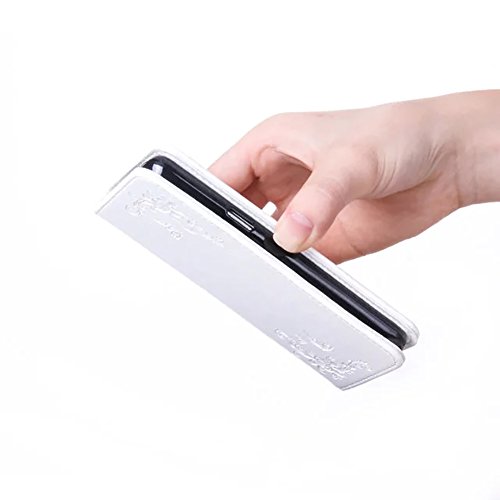 SKYXD für Samsung Galaxy J3 2016 Hülle Leder Rosen Blumen und Schmetterlings Muster,PU Folio Klappbar SchutzHülle [Brieftasche Kartenfach / Magnet / Standfunktion / Trageschlaufe] KlappHülle für mit [Krone Handyanhänger + Eingabestift] 3 in 1 Zubehör Set Handy Tasche Etui für Samsung Galaxy J3 2016 J320F J3 Duos Bookstyle Flip Case Leather Cover With [Stylus and Dust Plug]- Weiß - 8