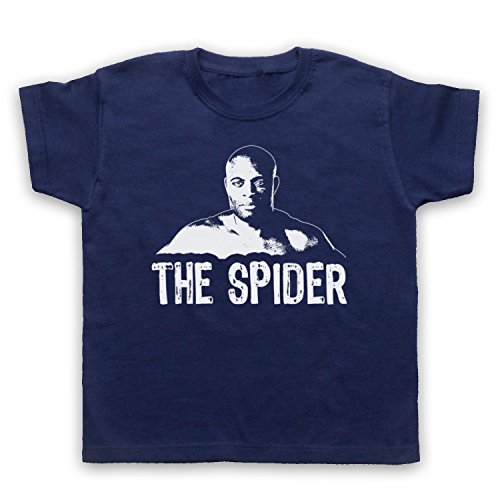 Inspired by UFC Anderson Silva The Spider Unofficial Kids T-Shirt, Navy Blue, 12-13 Years