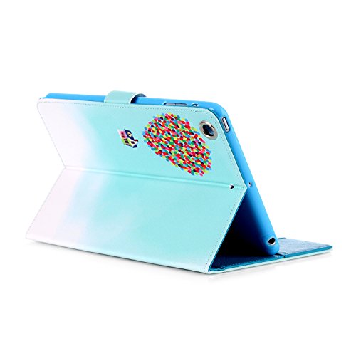 iPad Mini 3 Hülle, Deenor Colorful Classic Design PU Leder Stand Schutzhülle Hülle für Apple iPad Mini 1/2/3 Generation. (Colored balloons) - 4