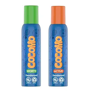 Cocomo Deodorant Combo Gift Pack - Sport (Boys) + Active (Girls), Natural & Safe For Tweens, Teens & Adults