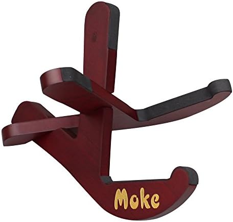 MUKE Wooden Ukulele Stand Mahogany Wood Instrument Floor Stand Holder Mount with Two Y Shaped Pieces for Ukulele, Banjo, Violins and Mandolins