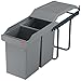Produktbild Hailo 3659-501, Multi-Box Duo L, Einbau-Abfalltrenner, 2x14 Liter, Graphitgrau