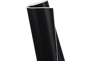 Prime Vinyl vinyle adhésif Noir mat - 30 cm x 183 cm - Rouleau de vinyle Noir mat - Vinilo adhesivo permanent - ouleau de vinyle pour Cricut et Autres découpeurs de bricolage