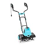 Hillvert Bineuse Électrique Motobineuse Motoculteur Motobêche Fraise Petit Mini HT-FORBES-45T (230 V, 1500 W, Largeur De Travail 44 cm, Filaire, Poignée De Type Homme Mort)