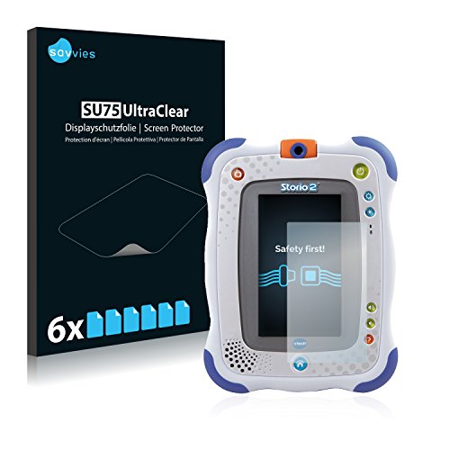 Preisvergleich Produktbild Savvies Schutzfolie kompatibel mit Vtech Storio 2 [6er Pack] - klarer Displayschutz