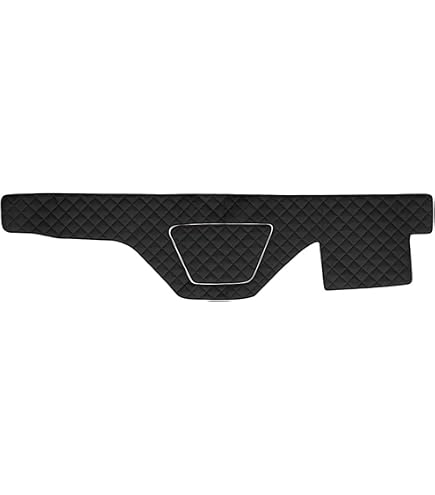 Housses Tableau De Bord Cuir écologique Noir Pour Volvo FH4 Euro6 - Conduite Gauche - 2 Pièces - Fixation Bande Auto-agrippante