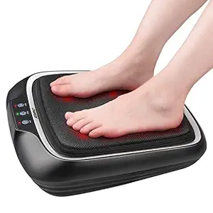 RENPHO Foot Massager with Heat, Shiatsu Heated Electric Foot Massager, Deep Kneading Feet, Calf and Back Massager for Muscle Pain Relief, Plantar Fasciitis, with Washable Mesh, Fits All Size Feet