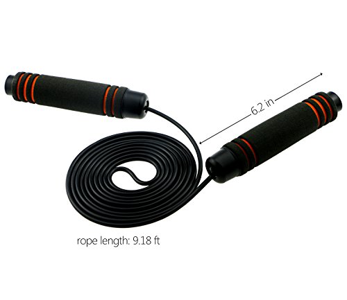 Bystep Jump Seil, einstellbare schwere schnelle Geschwindigkeit Kabel Skipping Seil mit komfortablen Griffen, Fitness Exerciser Springen Jump für alle Altersgruppen und Workout - 2