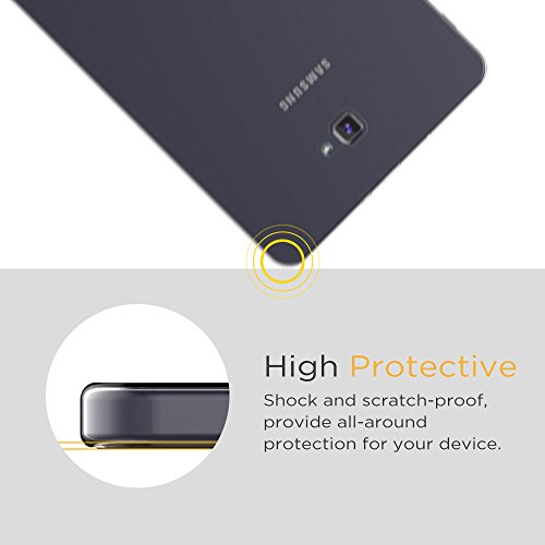 EasyAcc Samsung Galaxy Tab A 10.1 Hülle TPU Transparent Case für Samsung Galaxy Tab A (2016) T585N/ T580N (10,1 Zoll) Cover Durchsichtig TPU Crystal Clear Case Backcover Slimcase - 2