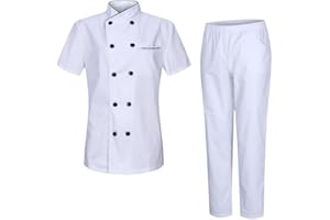 Misemiya - Veste et Pantalon de Chef pour Femme - Veste de Chef pour Femme - Uniforme d'hôtellerie - 8441-8312