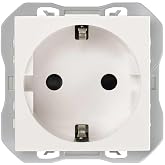 Schuko socket 16A 250 V~ with screw connection system matt white Simon 270