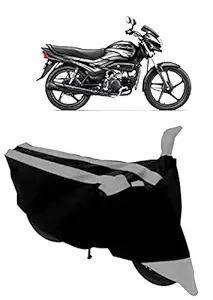 GUBBINS Semi Waterproof Motorcycle Cover Compatible with Hero Super Splendor All Weather Dustproof Cover (Grey)