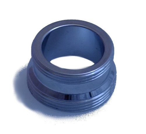 M22 AG x M24 AG, extra lang, chrom, Gewinde Adapter M22 Aussengewinde auf M24 AG extra lang CHROM für Perlstrahler Gewinde am Wasserhahn. Ideal um einen Aquadea Übertischfilter oder Kristall-Trinkwasserwirbler leichter anschließen zu können. - 2
