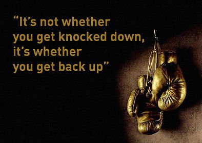 Motivational Boxing You Get Back Up A3 Poster Quote Sign Poster Print Picture Sports Boxing Cycling