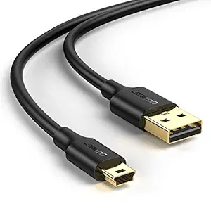 Ugreen Gold Plated High Speed 480Mbps USB 2.0 A Male to 5-Pin Mini B Cable for cellular phones, MP3 players, digital cameras and PDAs etc, 10ft/3m