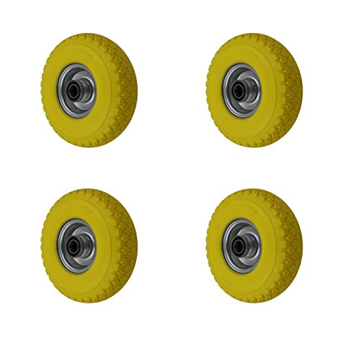 4 Stück PU Rad 260 mm B-25 Sackkarre Pannensicher, 3.00-4 Sackkarrenrad Vollgummi