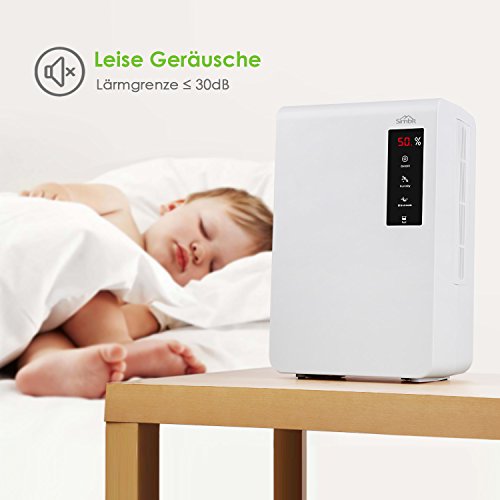 SIMBR Luftentfeuchter 1.5L/Tag mit 3L Wassertank 150W Für Räume bis 35 m², Weiß - 5