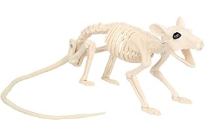 Boland 72400 - Scheletro di pesce, misura 24 cm, bocca mobile, finta in plastica, decorazione per Halloween, Carnevale o festa a tema, beige-nero