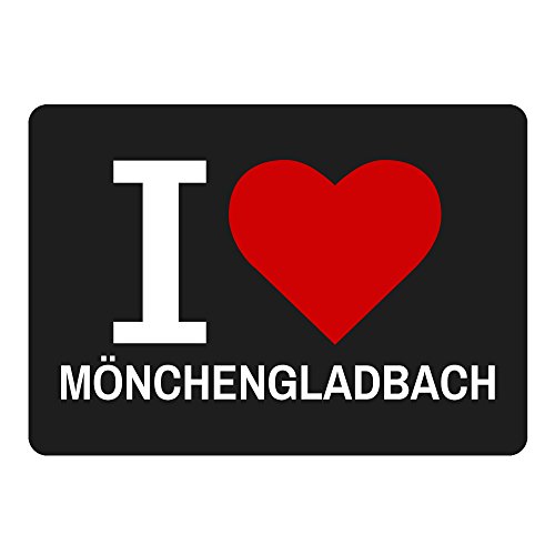 Preisvergleich Produktbild Mousepad Classic I Love Mönchengladbach schwarz