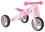 BIKESTAR® Frühstarter Kinderlaufrad für freche Zwerge ab ca. 18 Monaten ★ 7er Natur Holz Edition ★ Flamingo Pink - 2