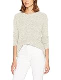 Erwachsene VERO MODA Damen VMGINGER VALI LS O-Neck Blouse NOOS Pullover, Grau (Light Grey Melange Detail:W. Snow White), 34 (Herstellergröße: XS)