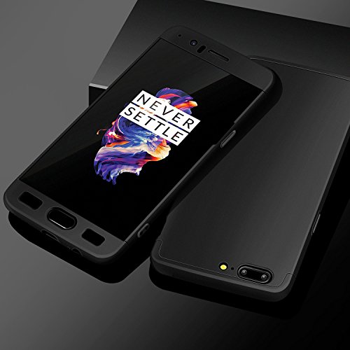 Funda OnePlus  5 Negro  ivencase Carcasa 3 en 1 Duro Tapa Anti-rasgu  os Mate PC Back Bumper Protector Anti-Scratch Integral Case Cover para OnePlus  5 5 5 