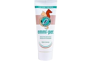 emmi-pet 3x Pasta Dental para Perros para Cepillos de Ultrasonido, Adecuada para Todas las Razas de Perros de Cualquier Tamaño y Edad, Vegana, sin titanio, sorbitol, flúor y parabenos 75 ml