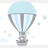 SELBSTKLEBENDE WANDBORDÜRE: Einfache Anbringung ganz ohne Kleister - da selbstklebend - zum Aufkleben rückseitige Schutzfolie abziehen und die Poster-Tapete an gewünschter Stelle im Kinderzimmer mühelos zuhause anbringen