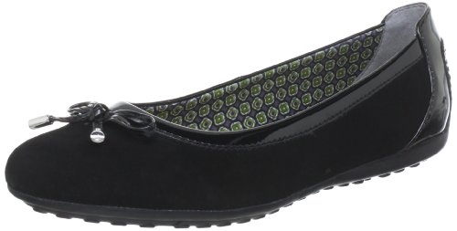 Geox Womens D Piuma Bal H Suede Ballet Flats D34D8H2102C9999 Black 7 UK, 40 EU
