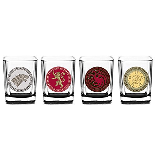 GAME OF THRONES SHOT GLASS SET 4 Schnapsgläser Set
