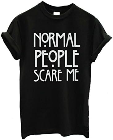 Vidlan women Short sleeve casual cotton T shirt Tops (Medium, Black)