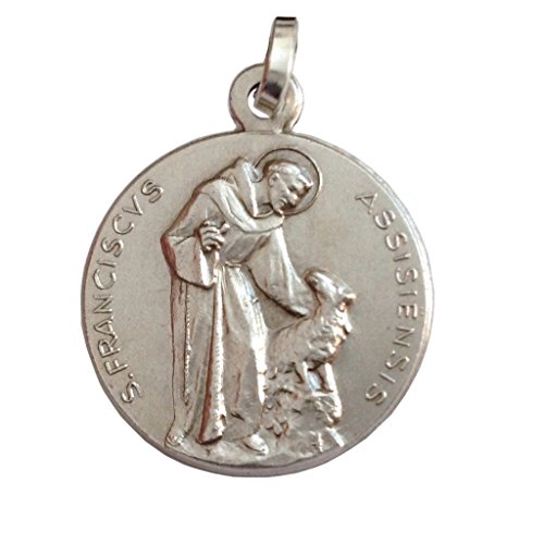 I G J 925 Sterling Silver Saint Francis from Assisi Medal - Patron of Europe