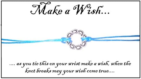 Juicy Jewellery Silver Forever Friends Friendship Charm Wish Bracelet On Gift Card Turquoise Blue