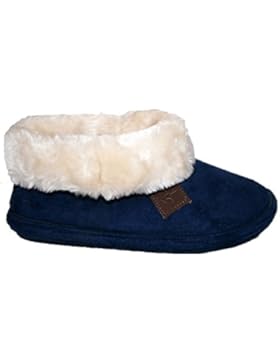 Jo & Joe Chiltern Fur Lined Fur Collar Slipper Boot - Cognac, Dark Brown