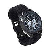 Uhr PARACORD Armband schwarz Gr.L