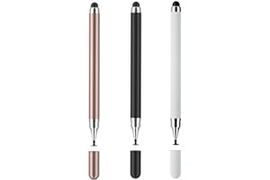Redreo Stylus Pens for Touch Screens,3 Pack 2 in 1 Universal High Sensitivity Tablets Pens for iPad,Apple,Samsung Galaxy,Smartphones, Android, Microsoft and Other Touch Screens