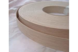 VALE VENEERS 40mm Iron on Oak Wood Veneer Door Edging/Strip - 1 metre