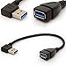 Produktbild USB 3.0 Verlängerungskabel unten Winkel 90 Grad Adapter Typ A Stecker für weibliche Hochgeschwindigkeitsverbindung, Super schnelle 5Gbps Datenübertragung Sync Ladegerät Leitung (DOWN) (LEFT)