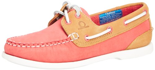 Chatham Pippa Women's Boat Shoes - Pink (Coral/Tan), 5 UK, 38 EU