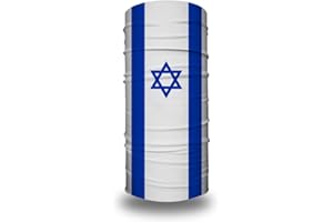 QILTON Israeli Flag Bandana Face Dust Mask For Women Men,Israel Flag Face Mask Outdoors Balaclava,Cycling Head UV Protection Scarf