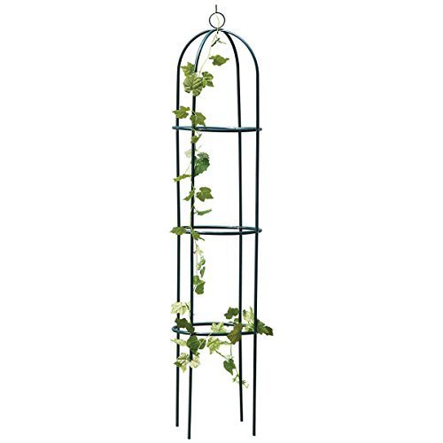 Garden Mile® Large 2M Black Metal Garden Obelisk Heavy Duty Strong