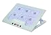 Produktbild PLYY Notebook Cooling Laptop Kühler Gaming Notebook LED-Anzeige Tragbare USB Powered 1200 RPM Mit 6 Fans Weiß